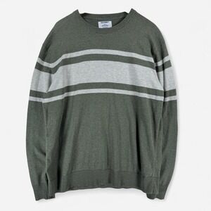 Old Navy Green and White Pullover Size XL Mens Y2K Preppy Classic